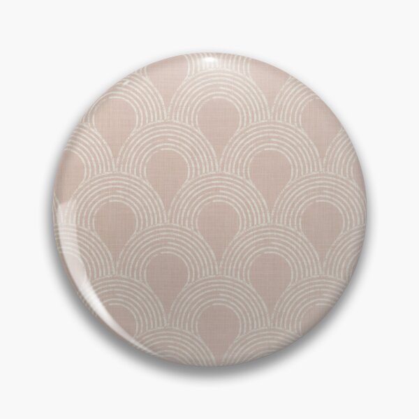 Item preview, Serene harmonious Japandi style geometric scallops linen textured 1c designed and sold by Designsbyluzia.