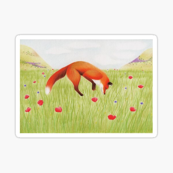 Item preview, Pouncing Fox designed and sold by Secret Garden Art .
