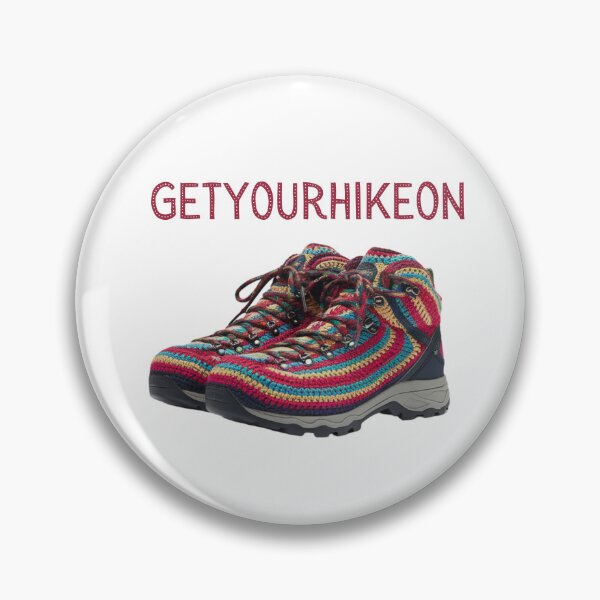 Item preview, Hiking. Hiking Boots. Crochet Art. Outdoors Adventure.  designed and sold by gloriamelrose.