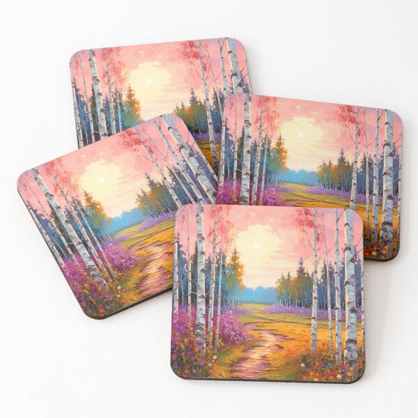 Item preview, Impasto colorful forest with river painting designed and sold by TheArtistOf2022.