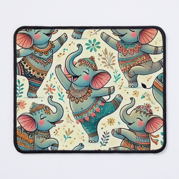 Item preview, Joyful Elephants in Motion designed and sold by GlassPenny.