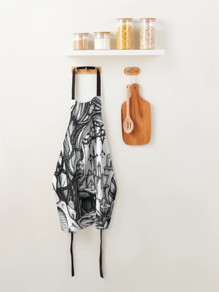 Thumbnail 4 of 6, Apron, Gothic View designed and sold by Coloradodrawings.