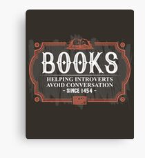Books Introverts Avoid Conversation Introvert Book Canvas Print