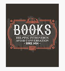 Books Introverts Avoid Conversation Introvert Book Photographic Print