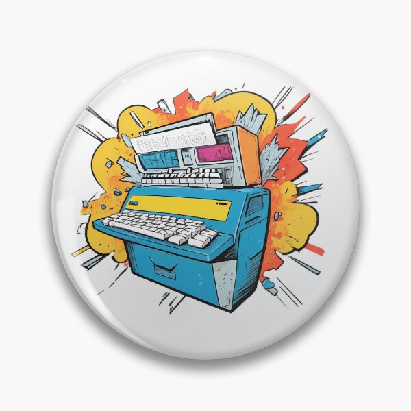Item preview, Retro Tech Explosion – Vintage Computer Pop Art Design designed and sold by KateVil.