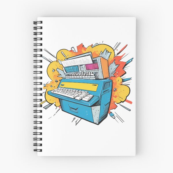 Item preview, Retro Tech Explosion – Vintage Computer Pop Art Design designed and sold by KateVil.
