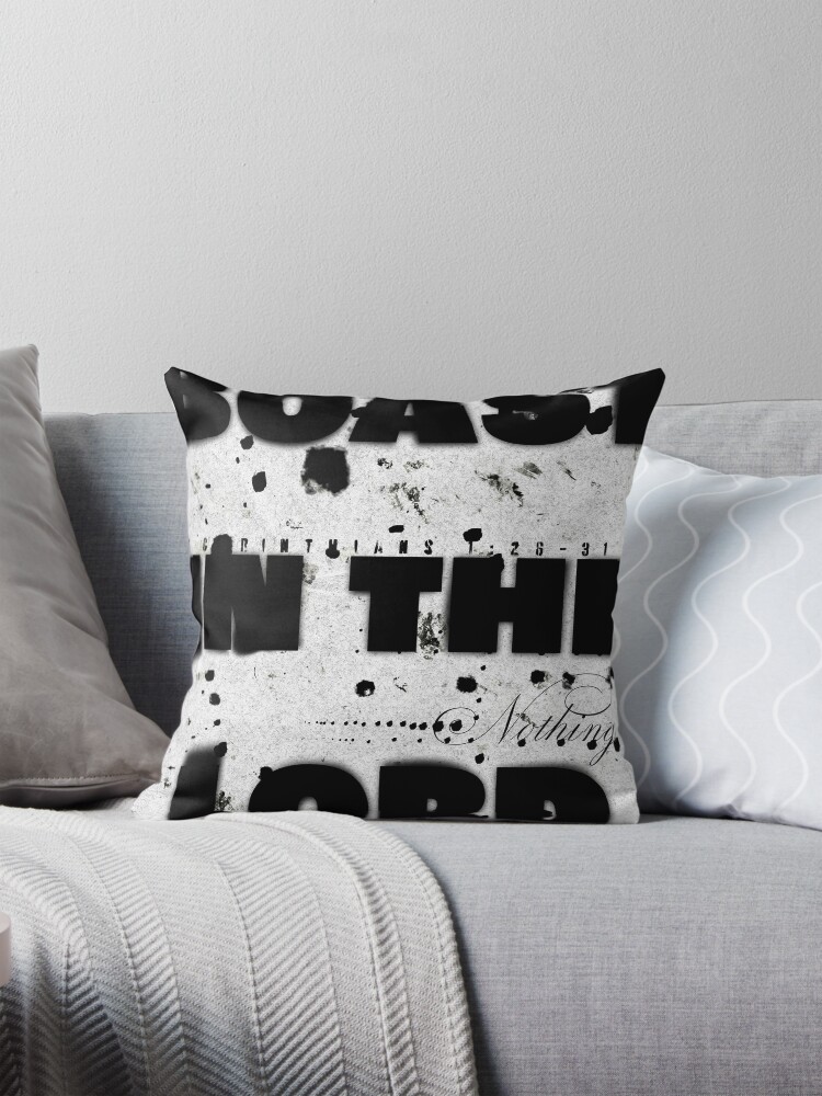 Thumbnail 1 of 4, Pillow, Boast in the Lord designed and sold by nathanblixt.