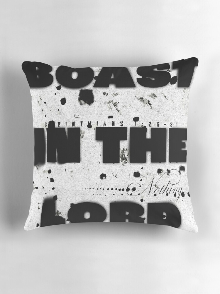 Thumbnail 3 of 4, Pillow, Boast in the Lord designed and sold by nathanblixt.