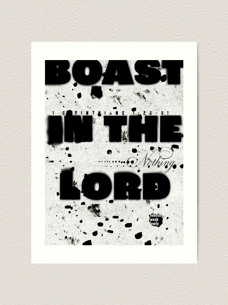 Thumbnail 1 of 3, Art Print, Boast in the Lord designed and sold by nathanblixt.