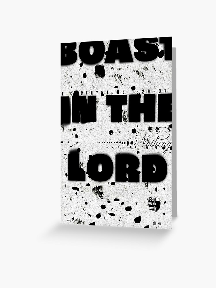 Thumbnail 1 of 2, Greeting Card, Boast in the Lord designed and sold by nathanblixt.