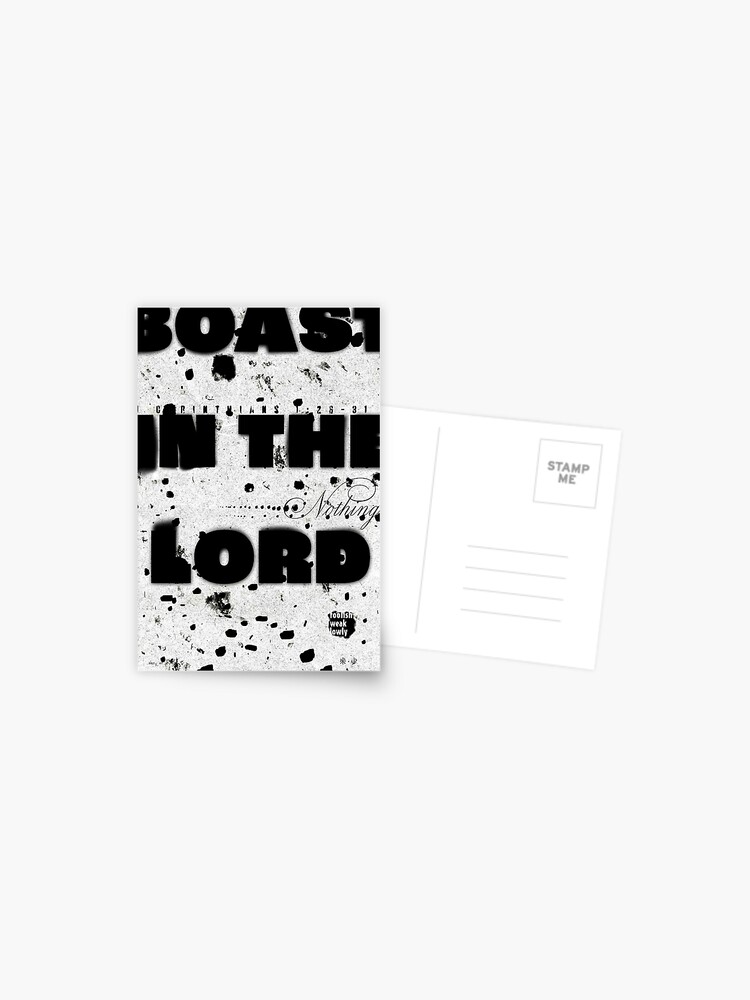 Thumbnail 1 of 2, Postcard, Boast in the Lord designed and sold by nathanblixt.