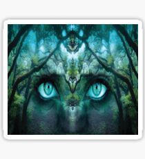 GREEN EYES Pop Art Sticker