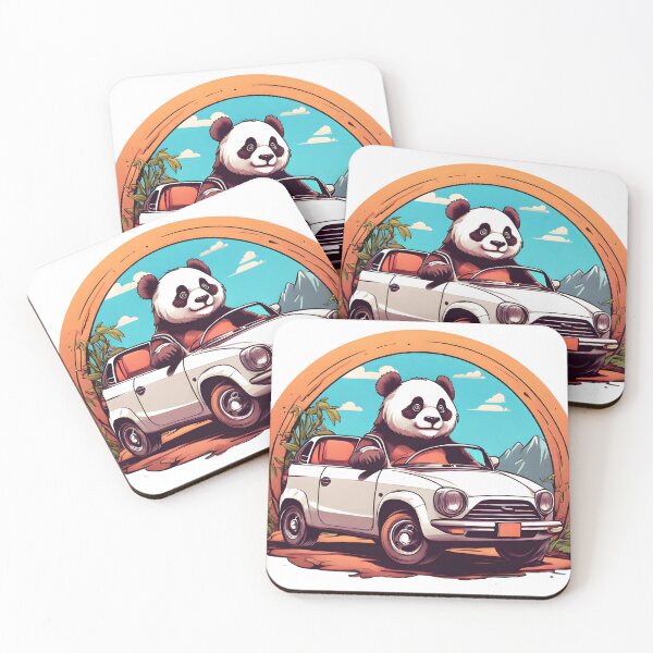 Item preview, cute panda driving designed and sold by Karaz's Animal Kingdom.
