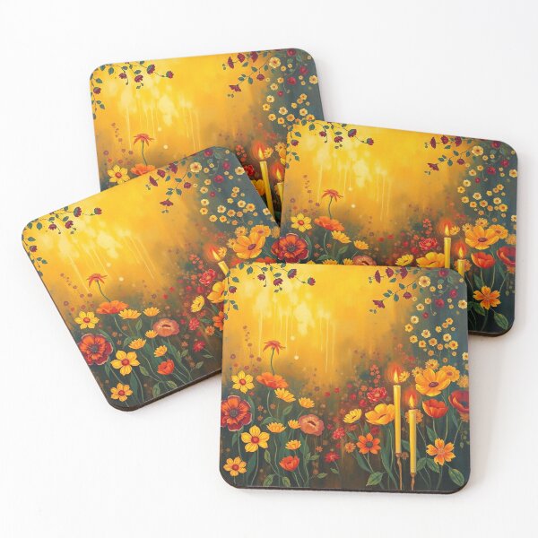 Item preview, A Beautiful Flower Garden painting inspired by Gustav Klimt designed and sold by Vintage Designs +.