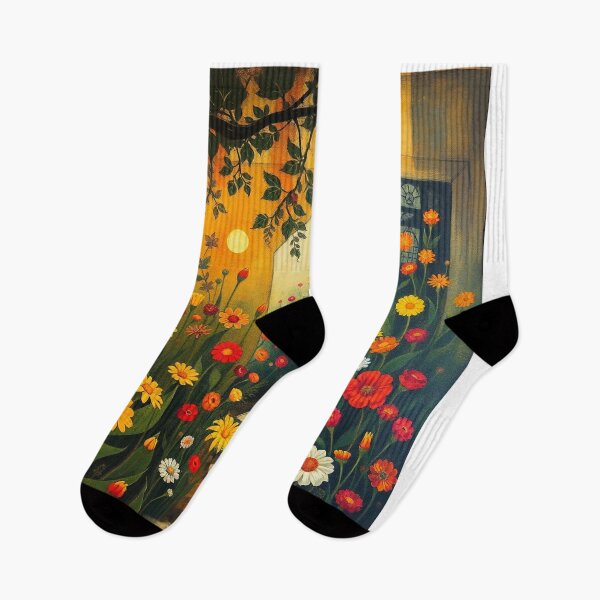 Item preview, A Beautiful Flower Garden painting inspired by Gustav Klimt designed and sold by Vintage Designs +.