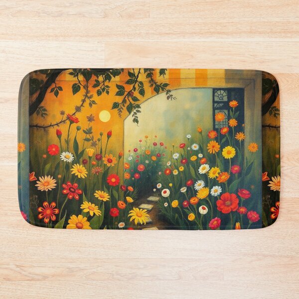 Item preview, A Beautiful Flower Garden painting inspired by Gustav Klimt designed and sold by Vintage Designs +.
