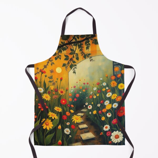Item preview, A Beautiful Flower Garden painting inspired by Gustav Klimt designed and sold by Vintage Designs +.