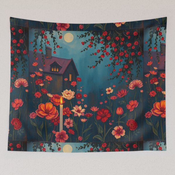 Item preview, A Beautiful Flower Garden painting inspired by Gustav Klimt designed and sold by Vintage Designs +.