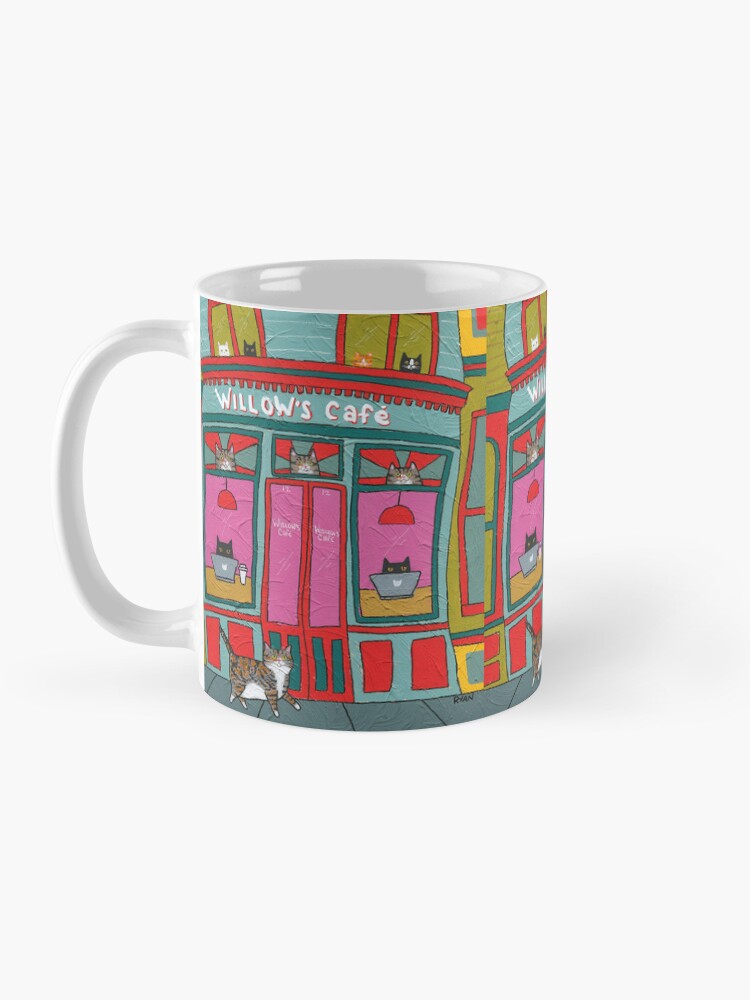 Thumbnail 3 of 6, Coffee Mug, Willow's Cat Cafe designed and sold by kilkennycat.