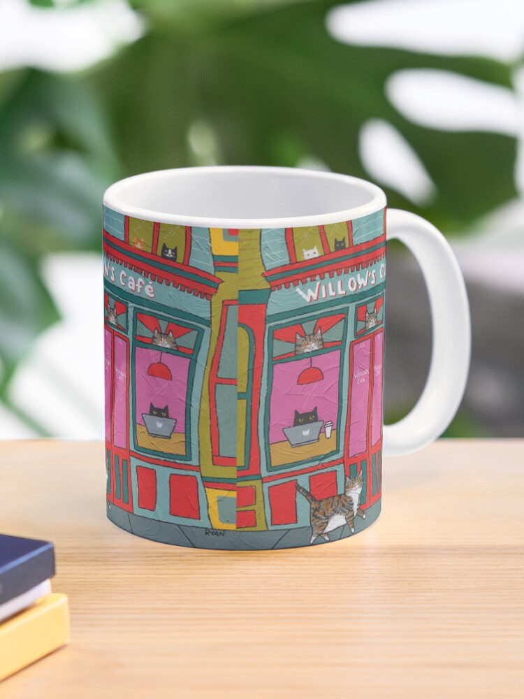 Thumbnail 1 of 6, Coffee Mug, Willow's Cat Cafe designed and sold by kilkennycat.