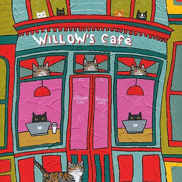 Artwork thumbnail, Willow's Cat Cafe by KilkennyCat Art