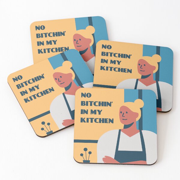 Item preview, No Bitchin' in My Kitchen - Funny Retro Kitchen Art designed and sold by Drawings Project.