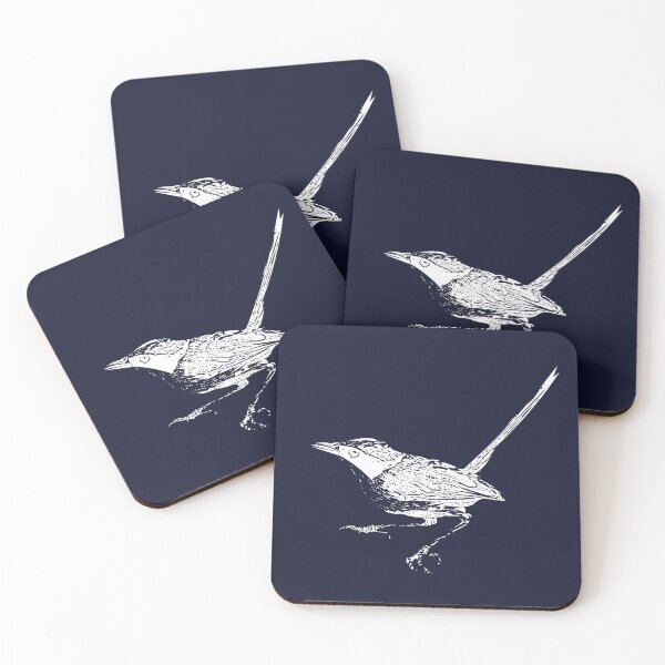 Item preview, Purple-crowned Fairy-wren White Design  designed and sold by designsasstultd.