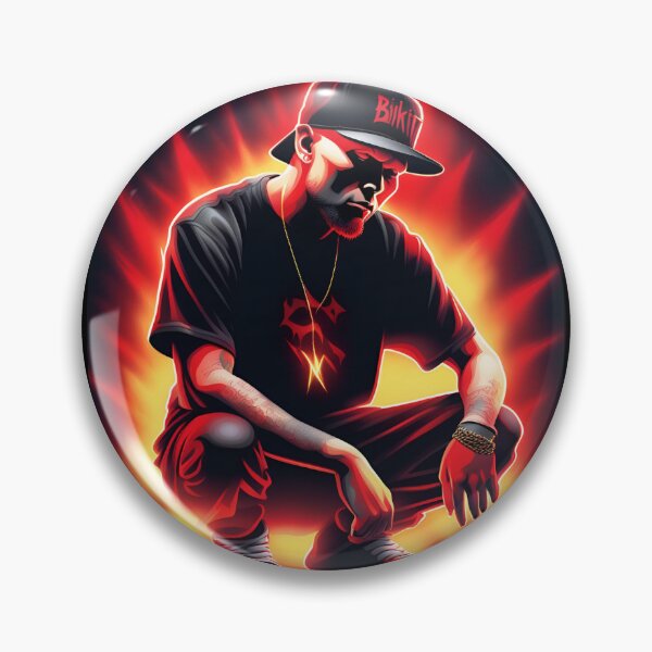 Item preview, Limp Bizkit Frontman | Fiery Nu-Metal Street Art | High-Energy Rock Portrait designed and sold by Brian Gollob Creative Art.
