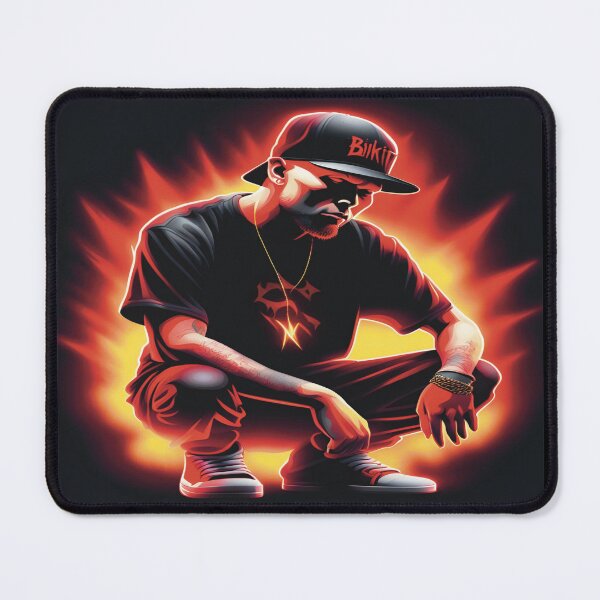 Item preview, Limp Bizkit Frontman | Fiery Nu-Metal Street Art | High-Energy Rock Portrait designed and sold by Brian Gollob Creative Art.