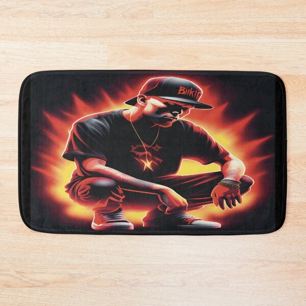 Item preview, Limp Bizkit Frontman | Fiery Nu-Metal Street Art | High-Energy Rock Portrait designed and sold by Brian Gollob Creative Art.