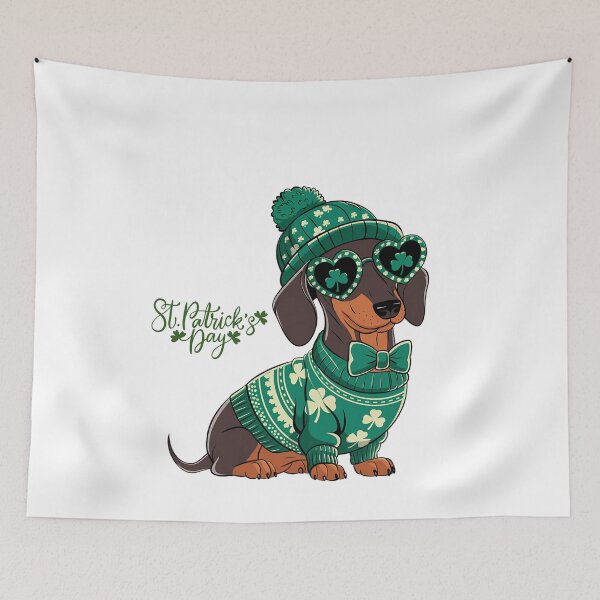 Aperçu de l'œuvre Saint-Patrick, Saint-Patrick, Chien teckel, Chien mignon, créée et vendue par WHDProduction45.