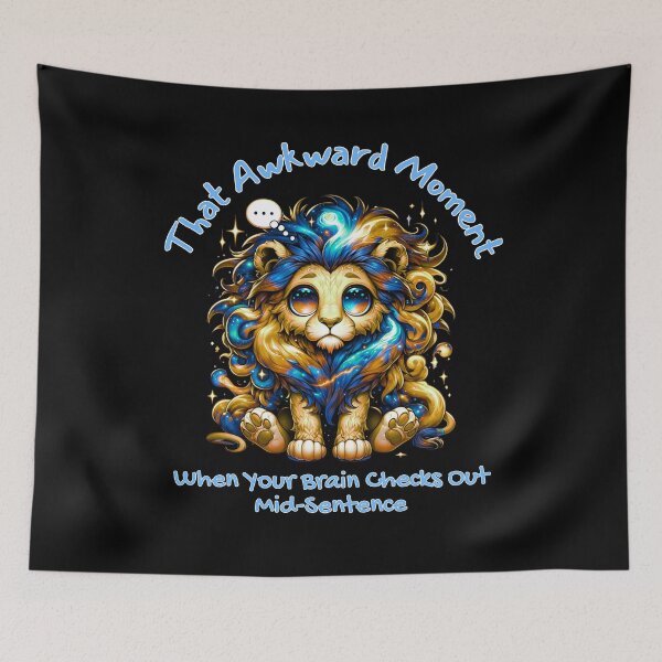 Item preview, “The Cosmic Brain Fart Lion” – When Your Thoughts Orbit a Different Galaxy designed and sold by Ophelia's Bazaar.