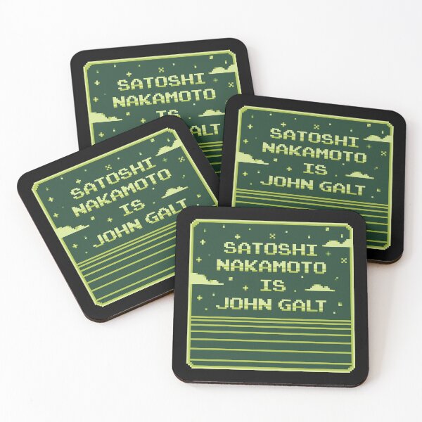 Item preview, Satoshi Nakamoto is John Galt Pixel Art Bitcoin designed and sold by CyberRex.