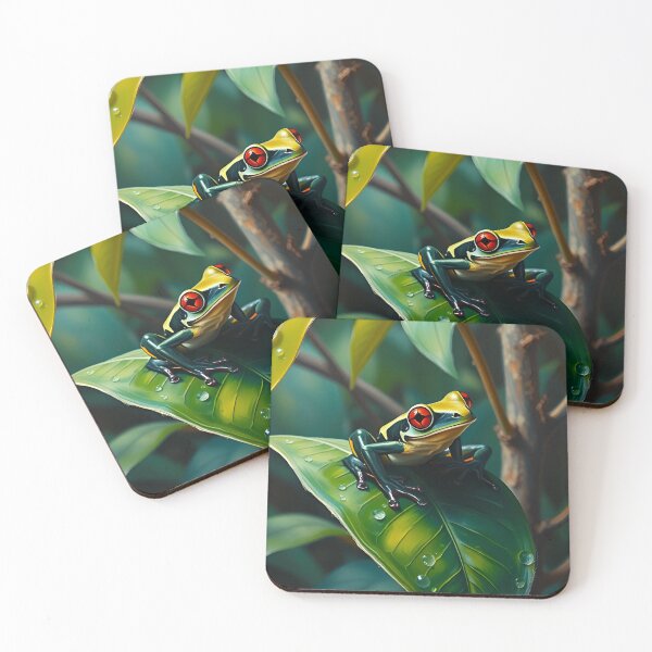 Item preview, Red Eyed Tree Frog Oil Painting Style Wildlife designed and sold by kakarikihill.