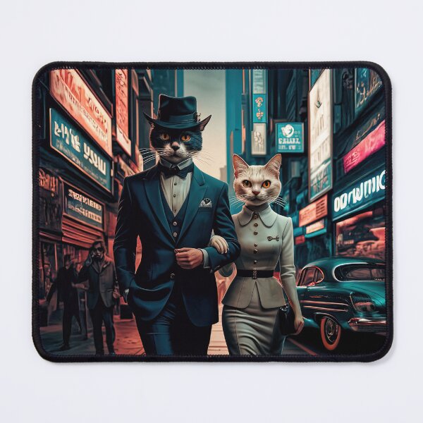 Item preview, A retro cat couple goes out! (1) designed and sold by DocGermanicus.