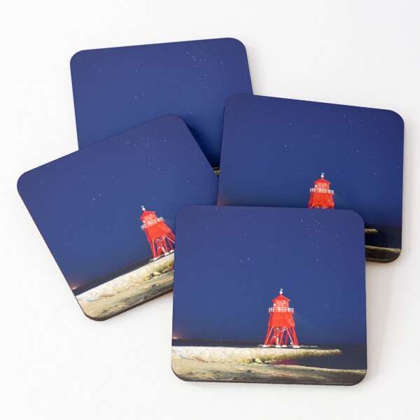 Item preview, Herd Groyne Lighthouse at night. designed and sold by sicowboy.
