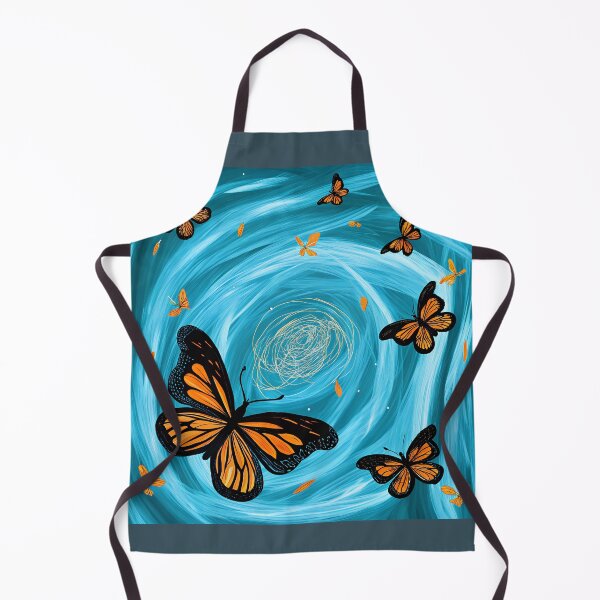 Item preview, Ethereal Butterflies: Golden Whispers in Moody Blue designed and sold by SOFTTIFY.