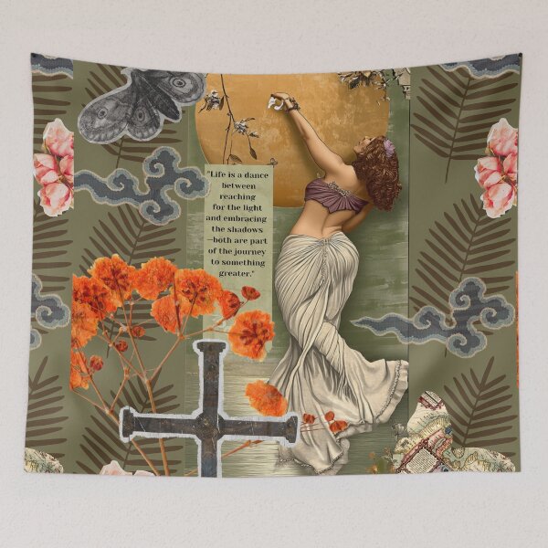 Item preview, REACHING FOR THE LIGHT - ETHEREAL DREAMSCAPE COLLAGE designed and sold by Molly's Gone Mad .
