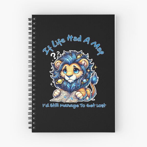 Item preview, If Life Had a Map, I’d Still Get Lost” – Cosmic Chibi Lion designed and sold by Ophelia's Bazaar.