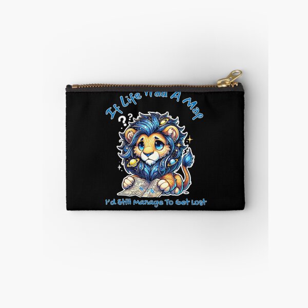 Item preview, If Life Had a Map, I’d Still Get Lost” – Cosmic Chibi Lion designed and sold by Ophelia's Bazaar.