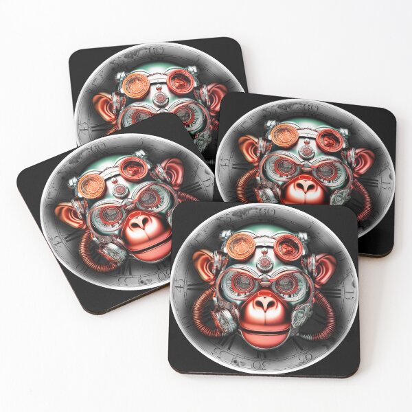 Item preview, Steampunk retro style Chimpanzee monkey designed and sold by Drone-tees.