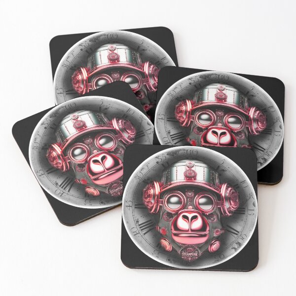 Item preview, Steampunk retro style Chimpanzee monkey designed and sold by Drone-tees.