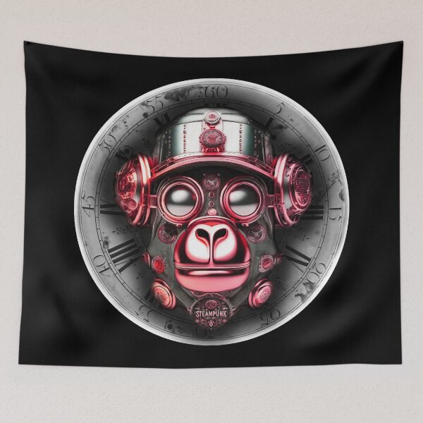 Item preview, Steampunk retro style Chimpanzee monkey designed and sold by Drone-tees.