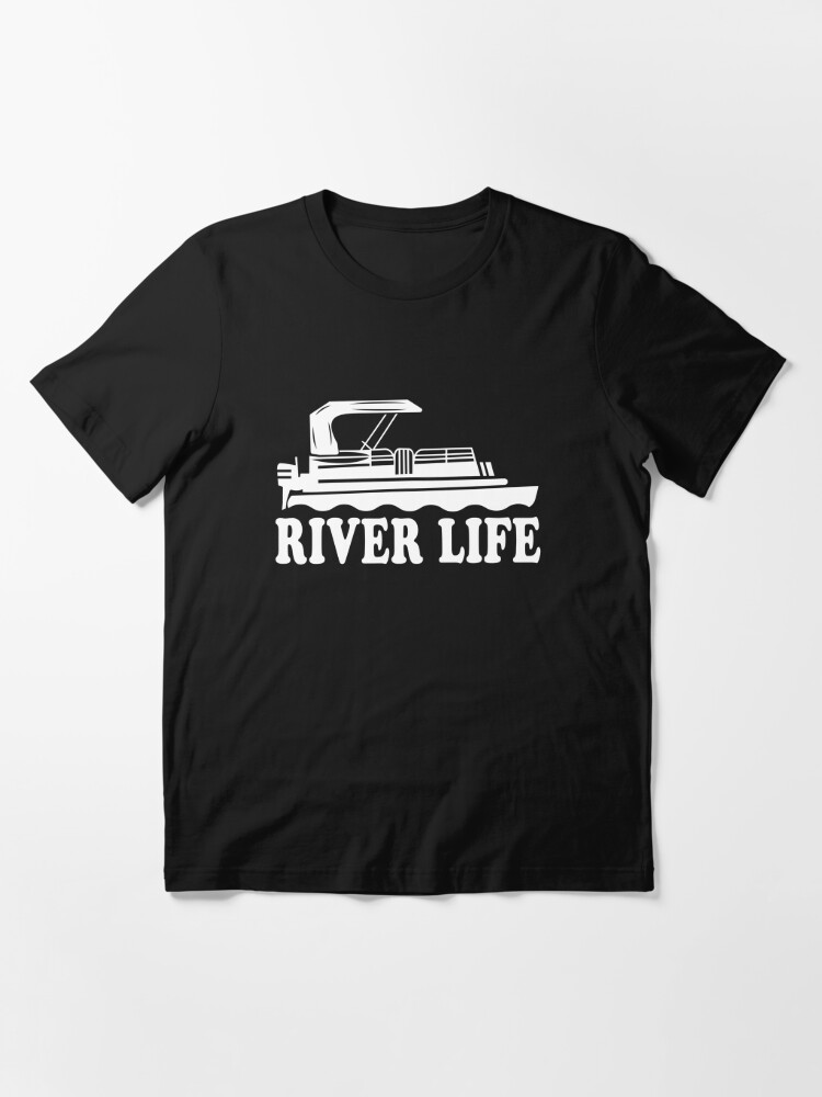 Pontoon Boat Gifts Pontoon Shirt Sayings River Life Pontoon Boat Gear Funny Navy / S