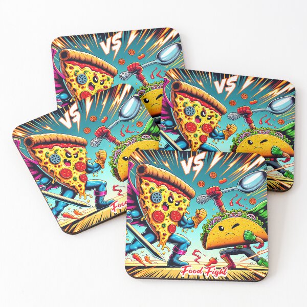 Item preview, Food Fight - Pizza vs Taco designed and sold by tw2us.