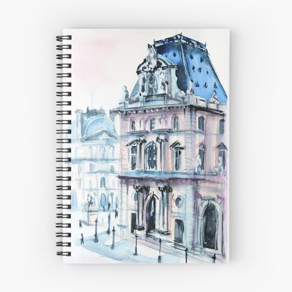 Item preview, The Louvre Museum of Paris watercolor illustration designed and sold by LiliyaSavelieva.