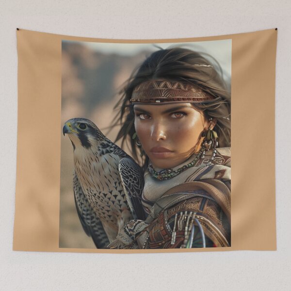 Item preview, Desert Falconer: Warrior Woman of the Sands designed and sold by ArtVibeCo.