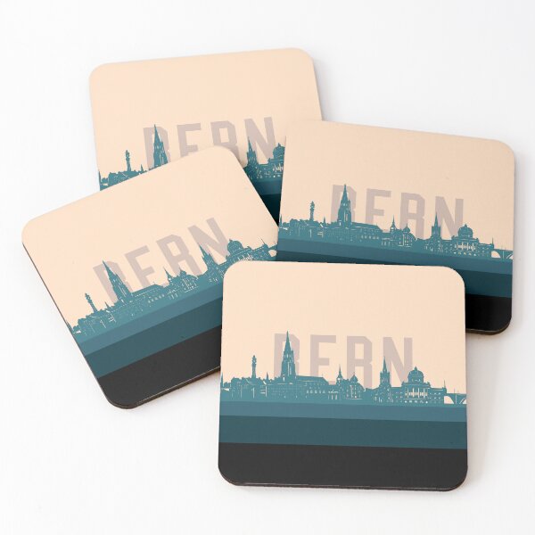 Item preview, bern skyline retro beige green designed and sold by BekimART2.
