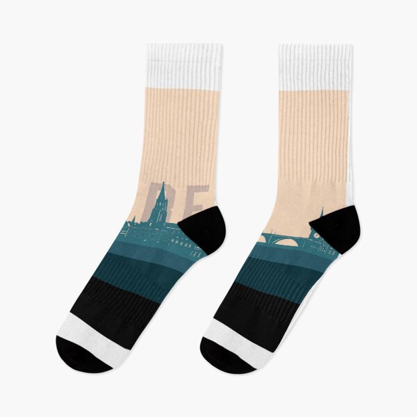 Item preview, bern skyline retro beige green designed and sold by BekimART2.