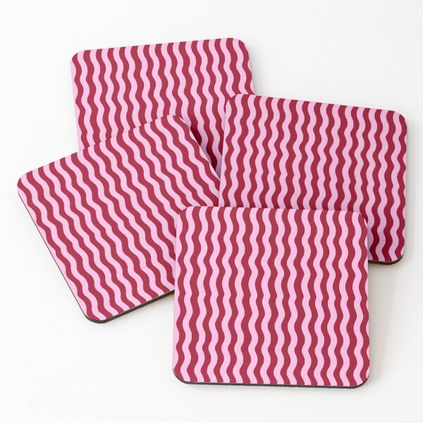 Item preview, Abstract Wavy Wiggle Lines Pink and Red designed and sold by OneThreeSix.